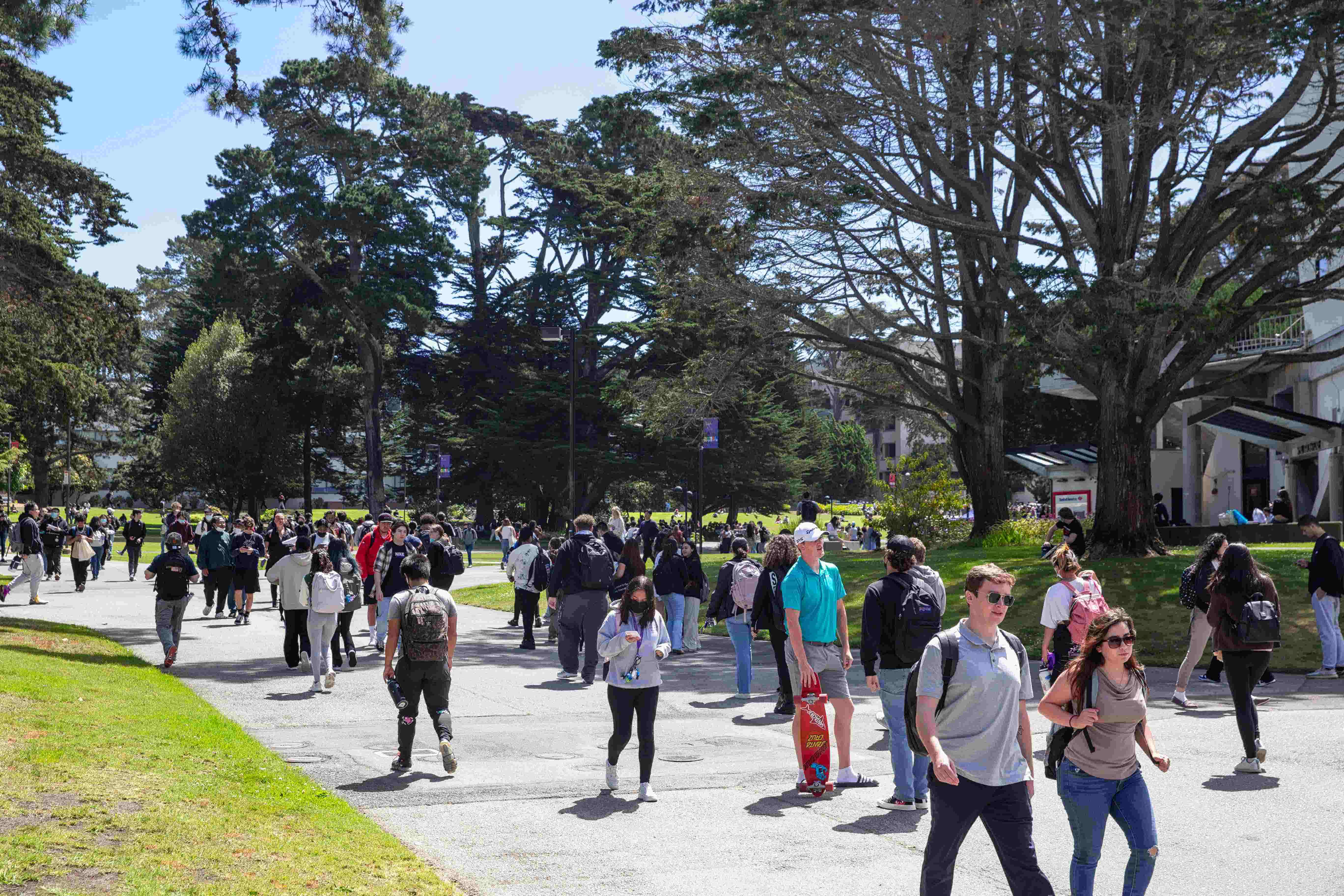 Campus Life Students walking path